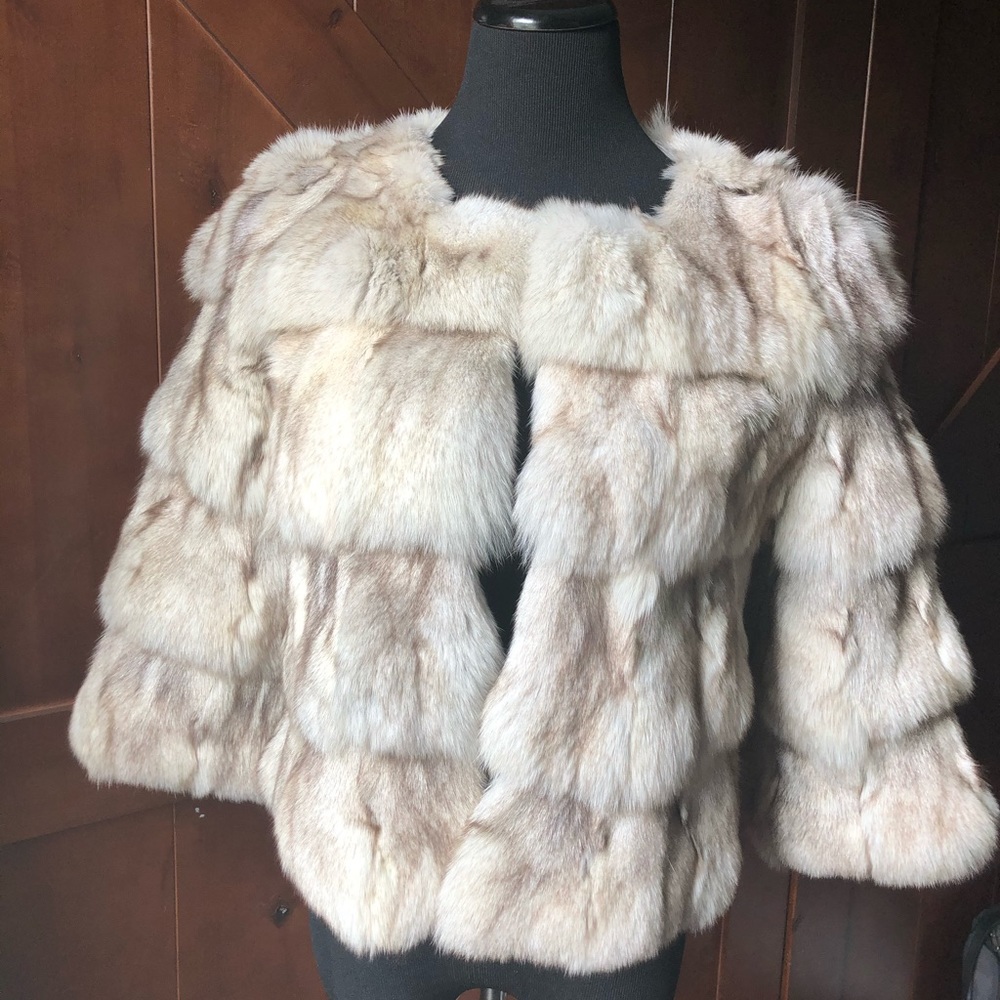 Genuine Blue Fox fur coat!